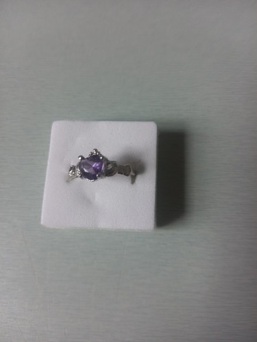 Bague Argentée Avec Pierre Cristal Et Strass Vert – Métal Acier Inoxydable, Sertie, Sans Emballage