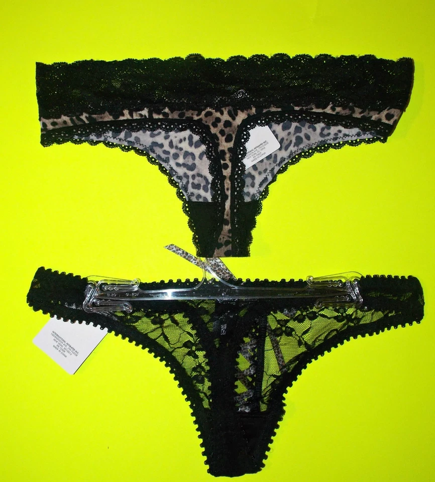 Pack de 2 pares de bragas tanga RENE ROFE NUEVAS CON ETIQUETAS, medianas, opciones de color/estilo Foto 2 de 2