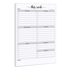 Weekly Checklist Notepad - 50 Sheets 5.5" x 8.5" - This Week to Do Notepad Te...