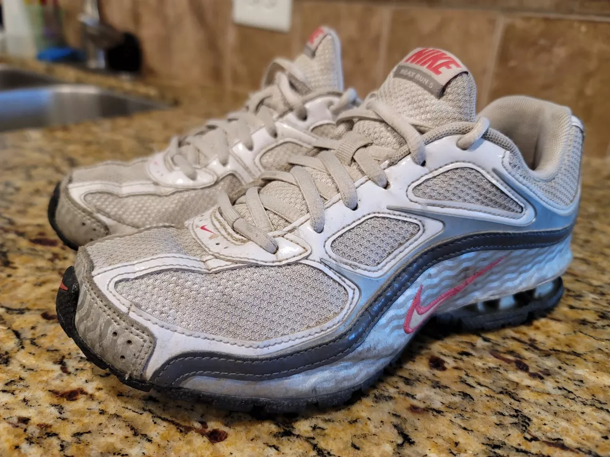 Nike Reax Run 5 White Silver Running Walking Shoes Sneakers