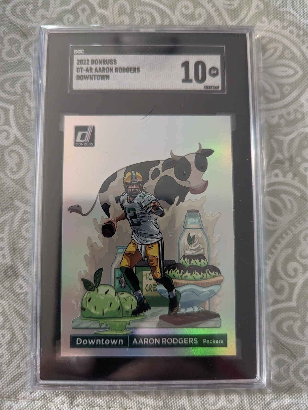 SGC 10 Aaron Rodgers Downtown 2022 Panini Donruss Football #DTAR Case Hit SSP