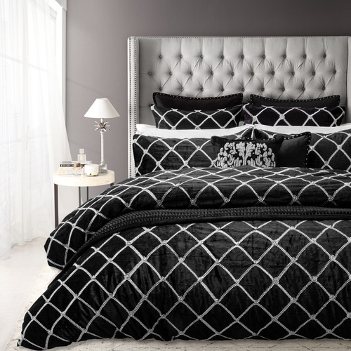 Davinci Julienne Quilt Cover Set Noir 