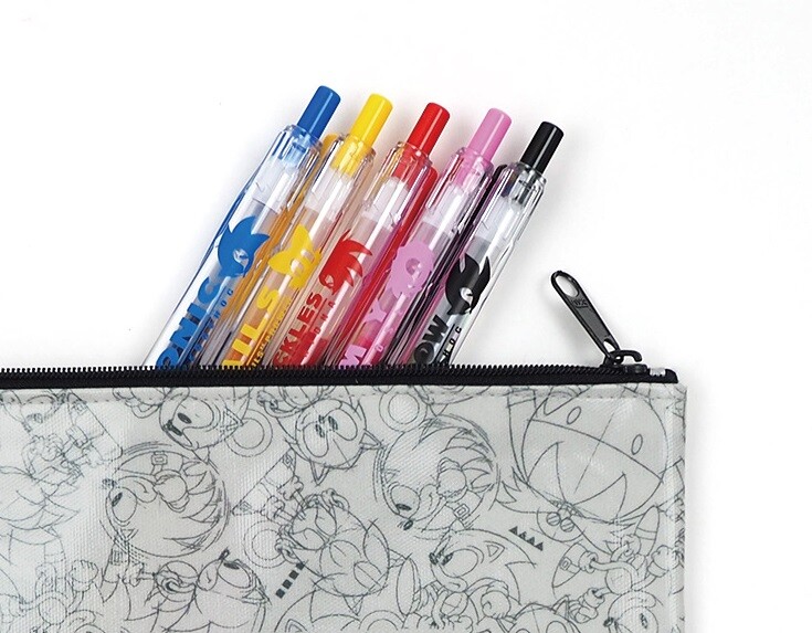 Sega Sonic the Hedgehog Color Ballpoint Pen 5 Set Sarasa Clip 0.5