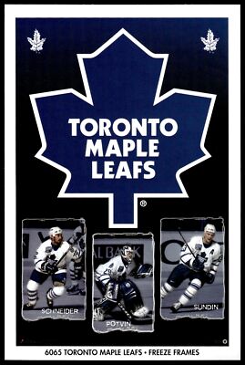 1996-97 MINI SAMPLE POSTER SCHNEIDER POTVIN SUNDIS FREEZE FRAMES TORONTO MAPLE