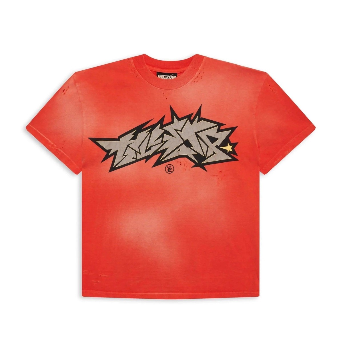 Hellstar Sports Red Crack Print T-Shirt | eBay