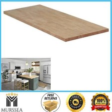 6 Ft. L X 25 In. D Unfinished Hevea Solid Wood Butcher Block Countertop with Squ