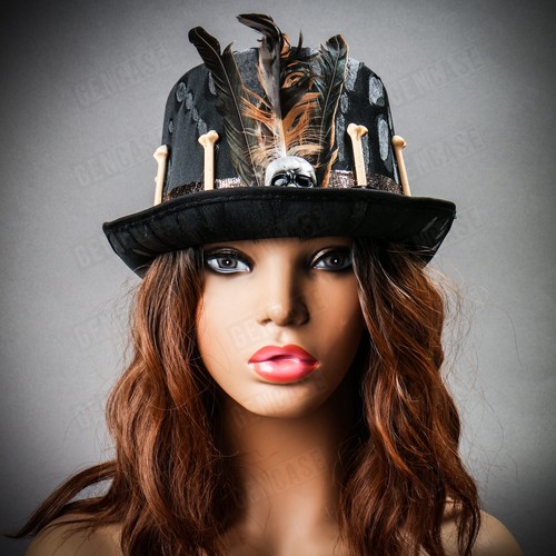 For Men & Women Steampunk Top Hat Victorian Costume Party Prom Top Hat Goggles - Picture 75 of 94