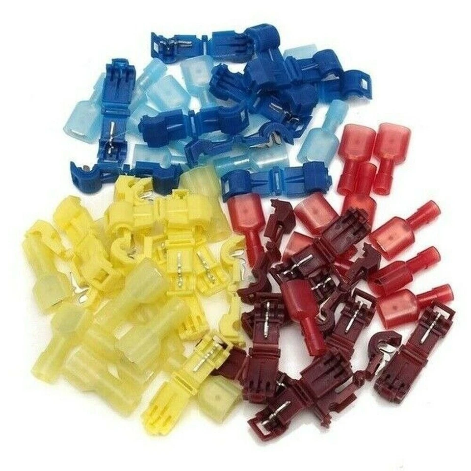 220Pcs Insulated T-Tap Quick Splice Combo Wire Terminal Connectors Kit 22-10 AWG - Image 4 of 4
