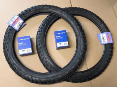 AWINA 2 fahrradreifen 20 Zoll Reifen Set 20x2.125 Reifen 53-406 inkl. Schläuche AV