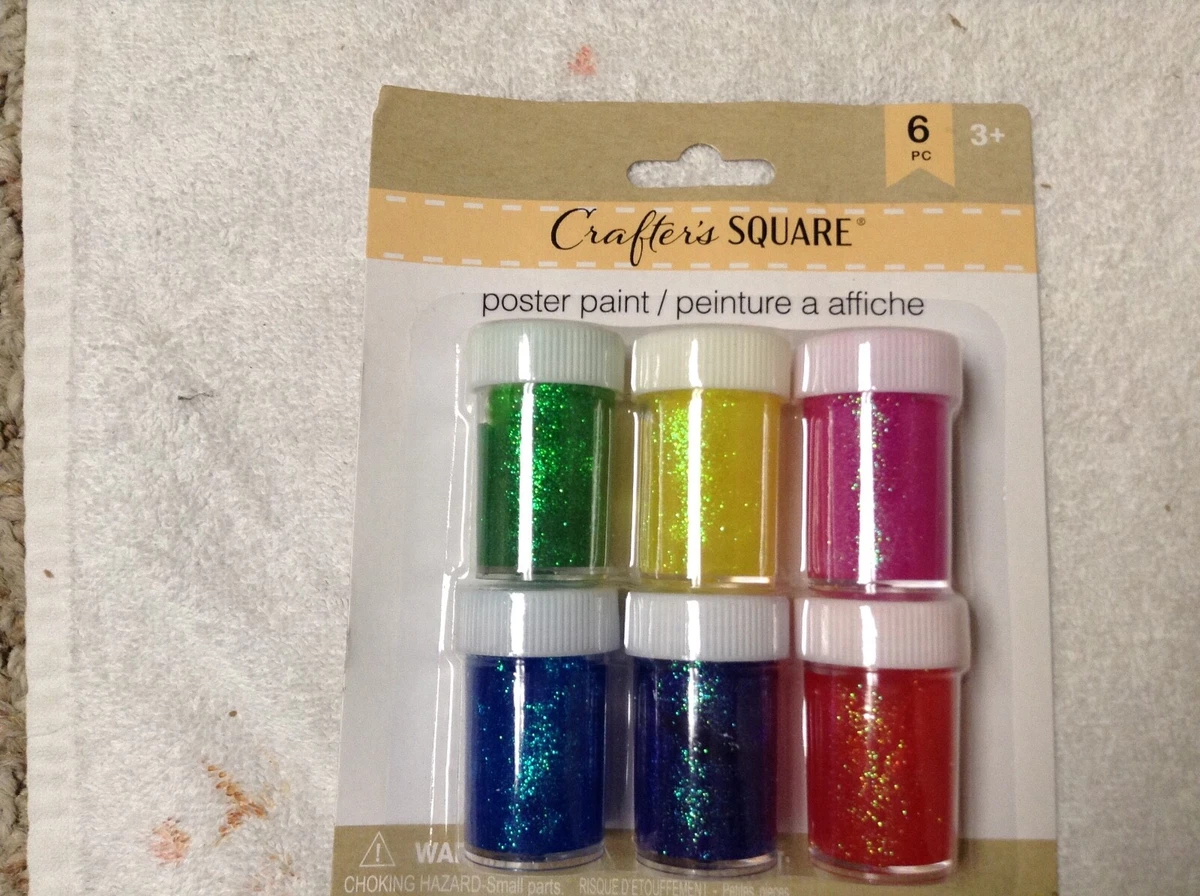 NEW Crafters Square 6 Piece Poster Paint .7 oz each FREE