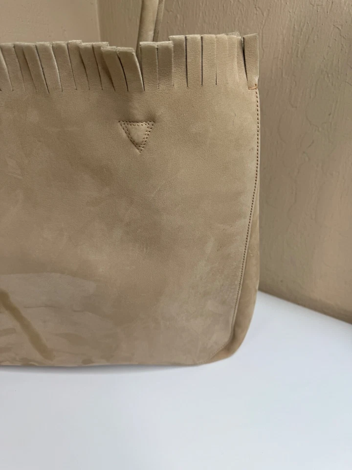 Bolso de Mano Salvatore Ferragamo Beige Cuero Flecos con Bolsa Extraíble con Cremallera Foto 3 de 4
