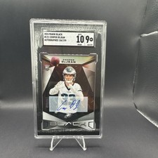 2024 Panini Black Cooper DeJean #121 Autographed Rookie /199 SGC 10/9 Eagles NFL