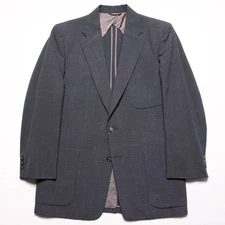 Vintage 1950s Fashion Tailored Mid Blue Fleck Rockabilly Sport Coat 38S