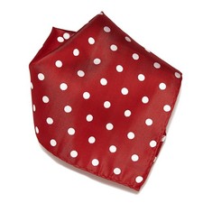RED with WHITE Polka Dots Handkerchief Pocket Square Hanky Men's Handkerchiefs