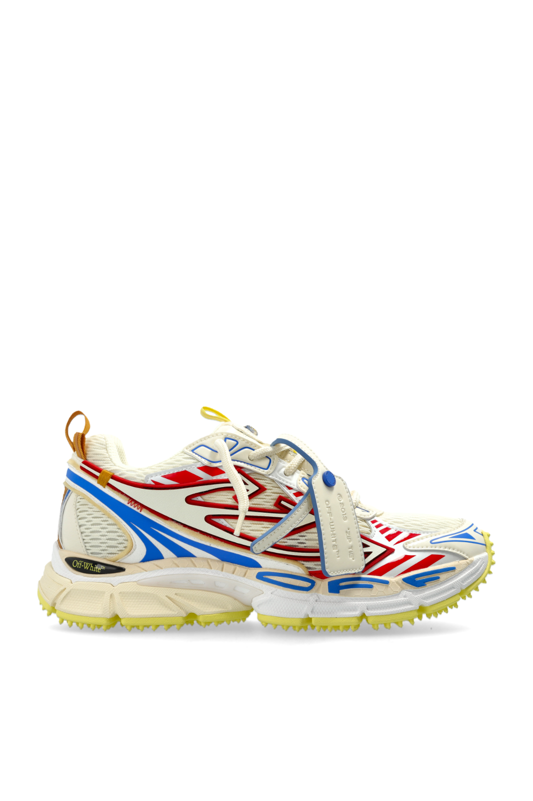 OFF-WHITE OW Be Right Back Mesh Cream Sneakers New & Authentic