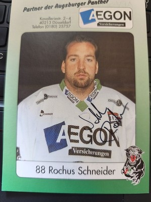 Autogrammkarte - Rochus Schneider Augsburger Panther AEV DEL - signiert