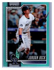 2026 Topps Chrome Jordan Beck Teal Refractor Serial #121/199 Rookie Card. rookie card picture