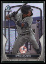 Hans Montero 2023 Bowman Draft Chrome Refractors New York Yankees #BDC-12