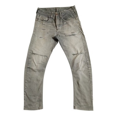 G Star Jeans Herren 34x29 Grün Denim Typ C 3D Loose Taper Twist Grunge Raw Thrash