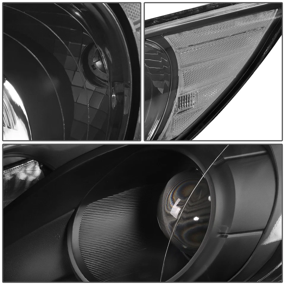 Faros/lámparas proyectores de esquina transparentes carcasa negra para Hyundai Sonata Fit 11-14 Foto 4 de 4