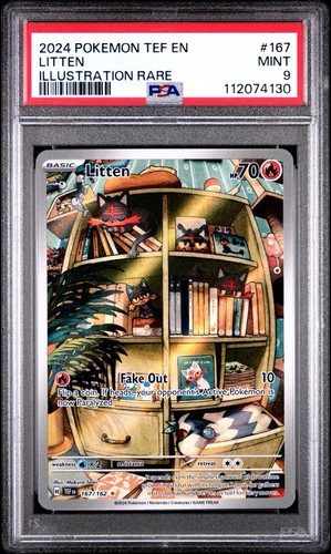 Litten 167/162 Sv05: Temporal Forces Holo Illustration Rare PSA 9! - 第 1/2 張圖片