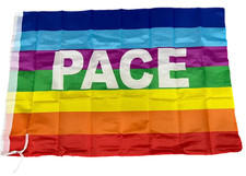 Bandiera Pace PACIFISTA Manifestazione Tessuto Misura Standard 90 X 150 Cm