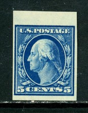 SCOTT 347 1909 5 CENT WASHINGTON REGULAR ISSUE MNH OG F-VF CAT $27!