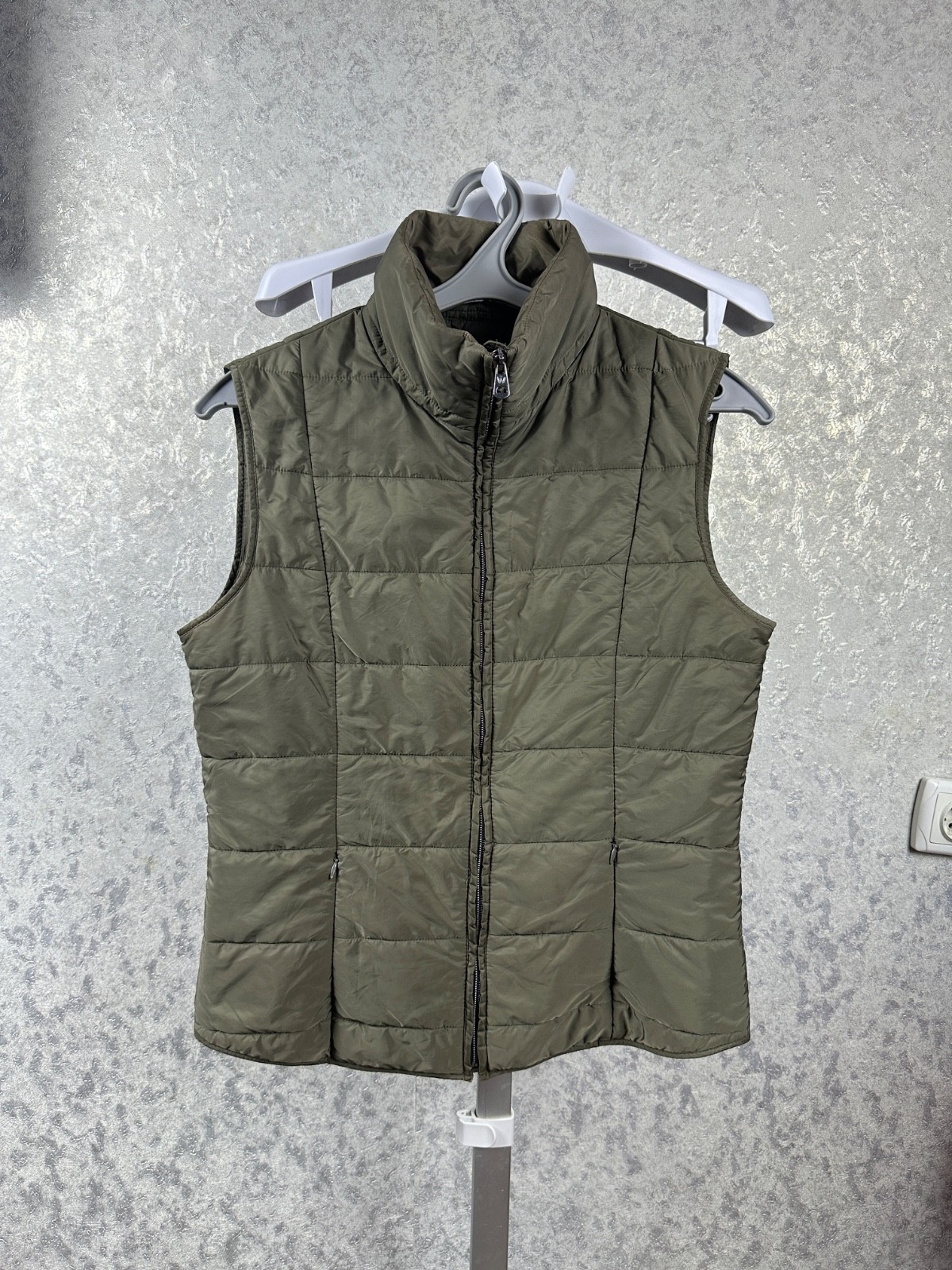 Weekend Max Mara Women's Olive Green Quilted Vest Size US 8 / UK 10