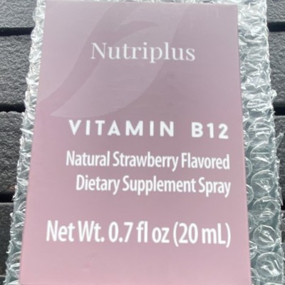 Nutriplus Vitamin B12 Spray 1000mcg Strawberry Flavor 0.7 fl oz (20mL)