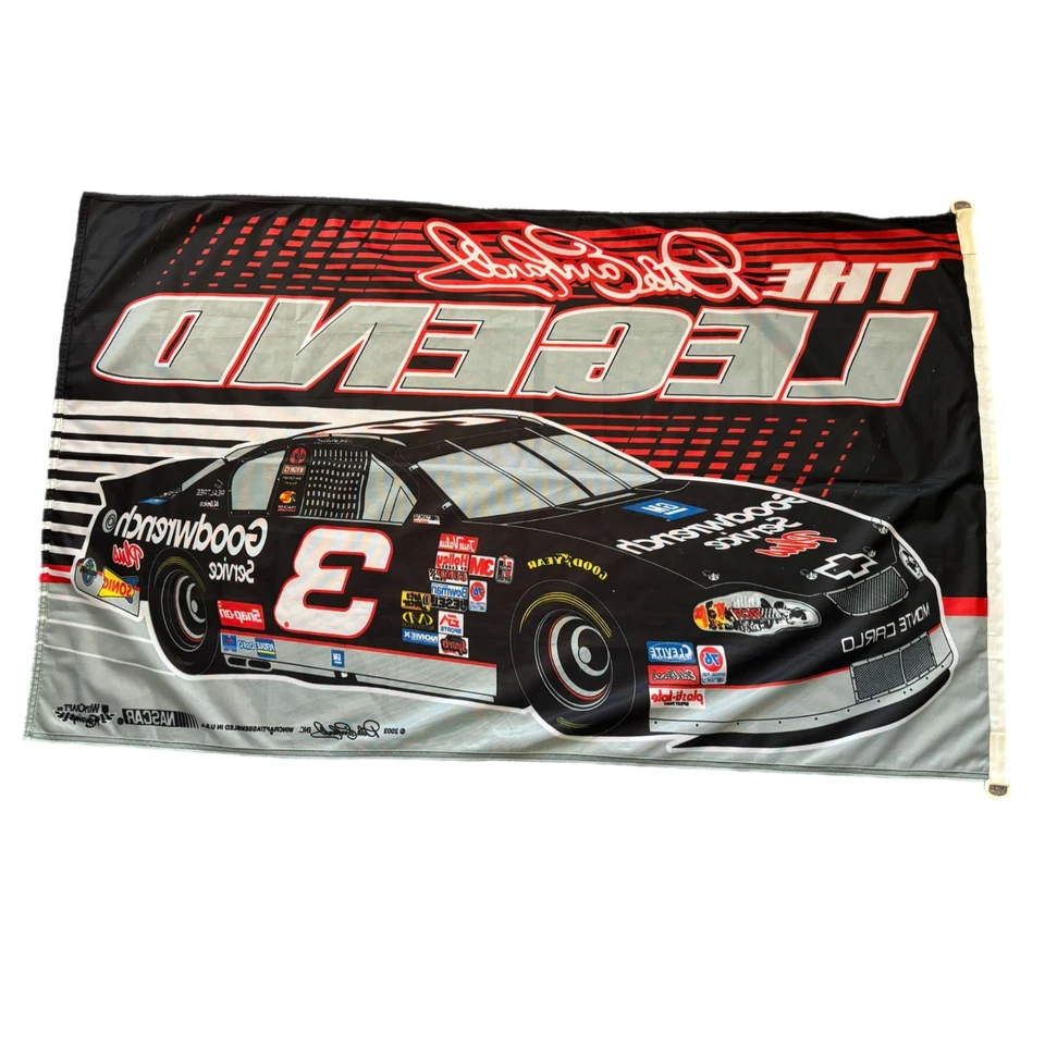 Bandera grande Wincraft vintage Nascar Dale Earnhardt The Legend 2002 Foto 2 de 4