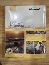 Glossy Photo Paper 8.5" x 11", 100 Sheets High Gloss Premium- New Microsoft