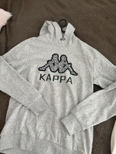 Kappa Herren Kapuzenpullover Hoodie Grau Logo...