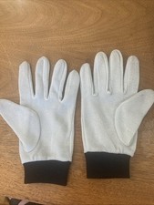 Black And Silver Nylon Fabric Gloves For Women Parties Costumes Events