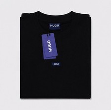 Image of HUGO BOSS HBTWB85 - White & Black HUGO Embroidery box Logo Regular-Fit T-Shirt