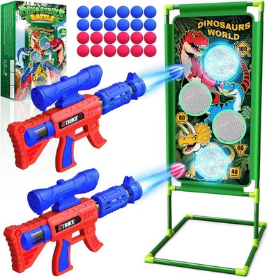 Dino Strike Battle Dinosaurier Zielschießspiel - mit 2 Luftgewehren