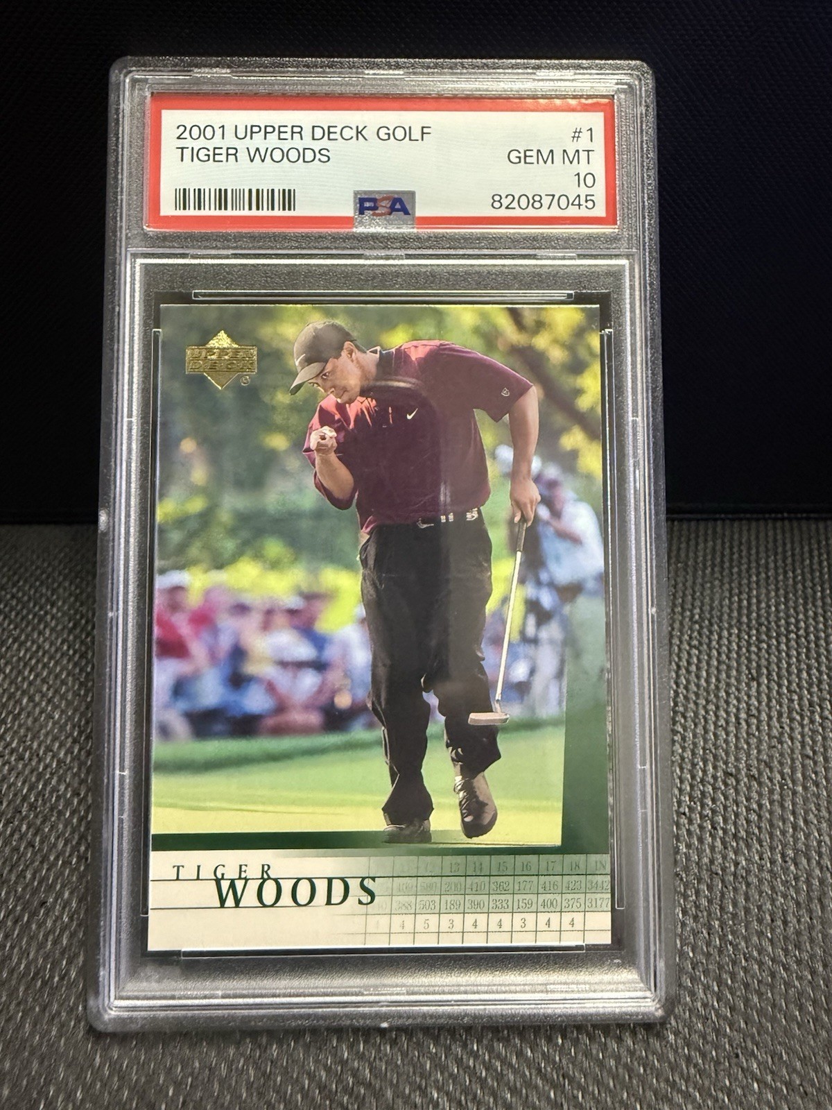 Upper Deck 2001 Golf Tiger Woods Rookie #1 PSA 10 Graded PGA Tour