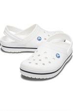 NEW Crocs Womens 13 Mens 11 Crocband Slip On Shoes Waterproof Sandal 11016 White