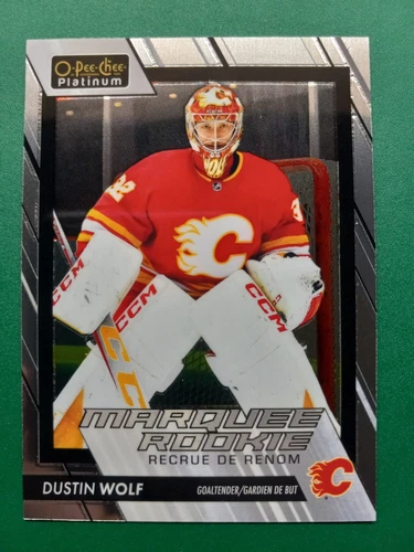 2023-24 O-Pee-Chee Platinum Marquee Rookie #240 Dustin Wolf Rookie Card
