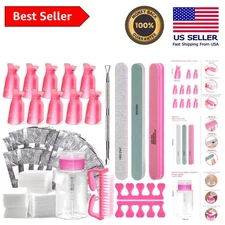 Essential Gel Polish Remover Kit with Soak-Off Foils & Nail Buffers for Home Use