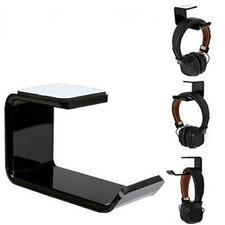 Universal Acrylic Wall Mount Headphone Headset Mount Holder Desk Under Stand