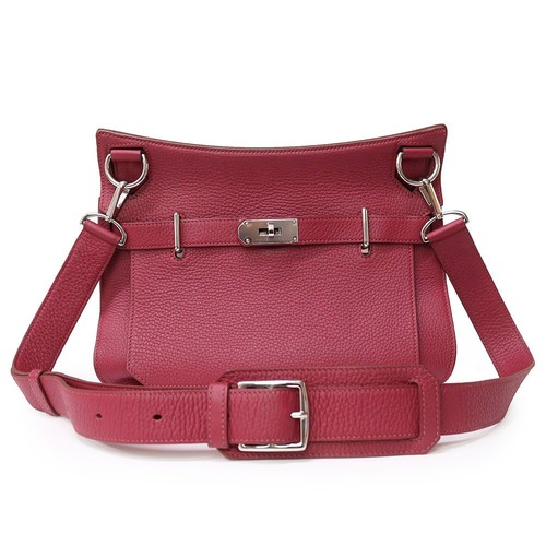 HERMES Jypsiere Shoulder Bag / Taurillon Clemence leather, Ruby