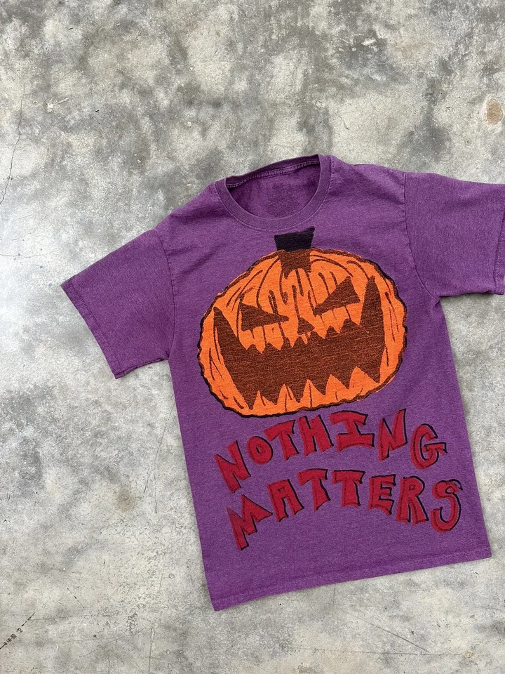 Asspizza Nothing Matters Graffiti / Spray Paint Pumpkin Tee - Image 2 of 4