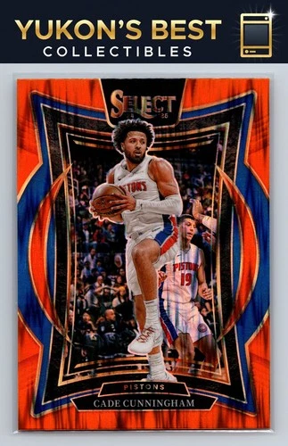 Cade Cunningham 2024-25 Panini Select #65 Orange Flash Prizm Detroit Pistons