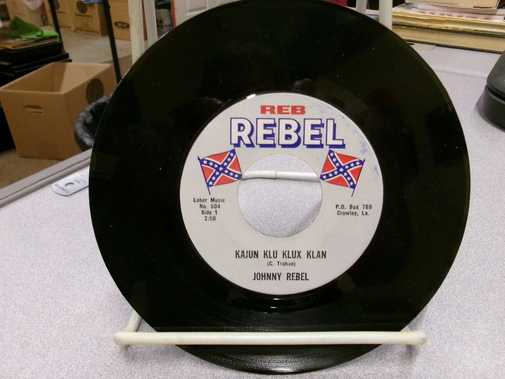 Kajun KKK/Looking for a handout 45 record VG condition, Johnny Rebel, Good 45