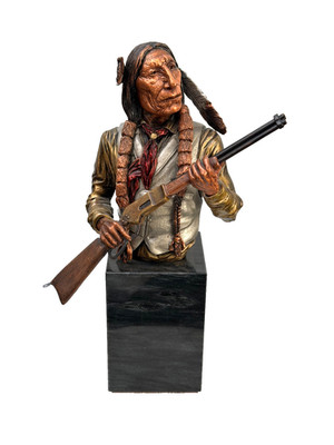 Chief Wolf Robe Cheyenne Bronze Pardell Legends Statue Yellow Boy 48/950 Statue