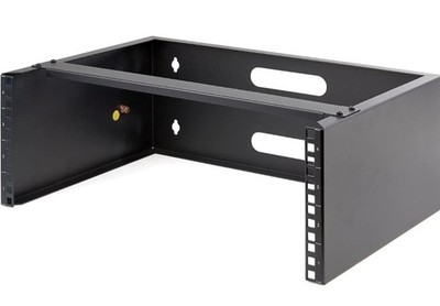 4U Wall Mount Rack - Cold-Rolled Steel, 44lbs Capacity, IT, Cable Managed PC