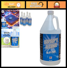 99.9 Pure Isopropyl Alcohol - Concentrated IPA - 4 x 32oz Bottles - USA Made