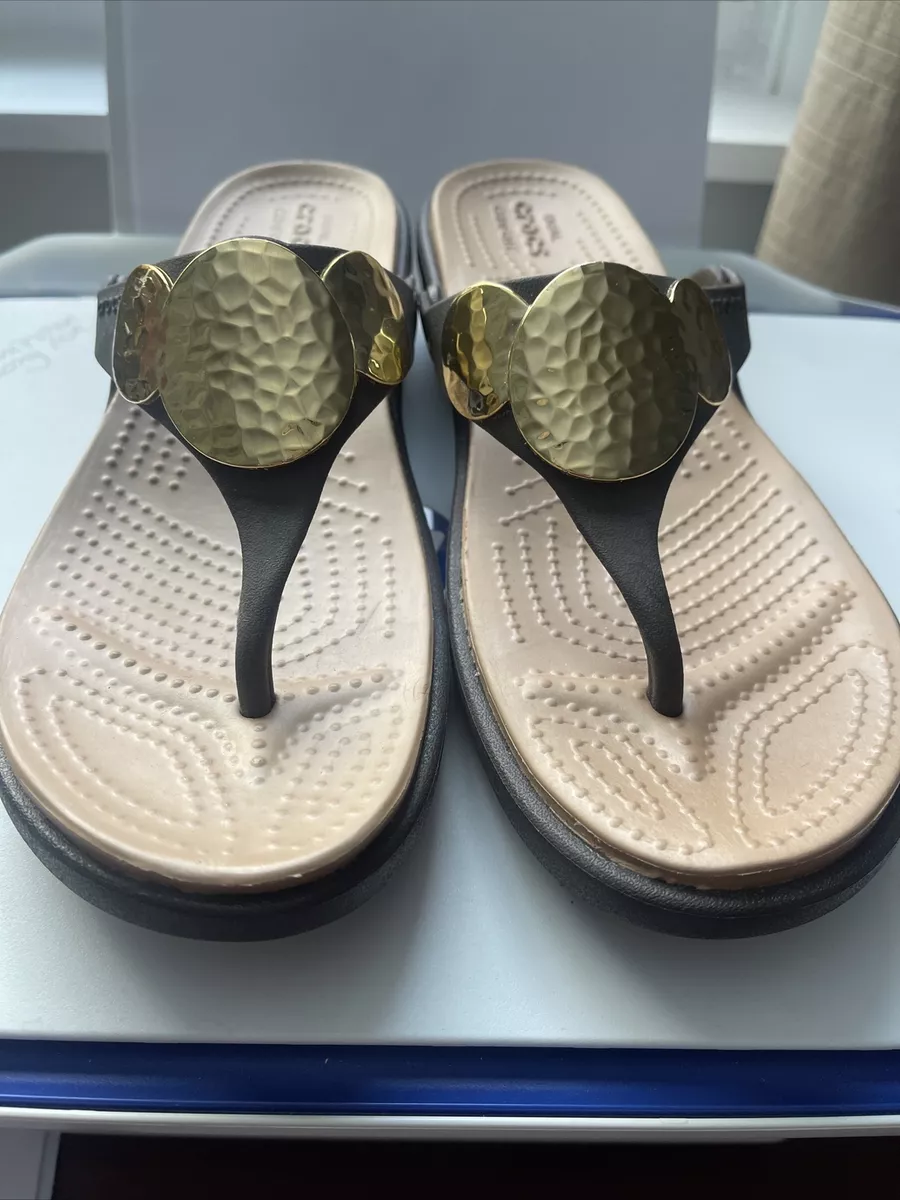 Crocs sanrah hammered metallic cheap sandal