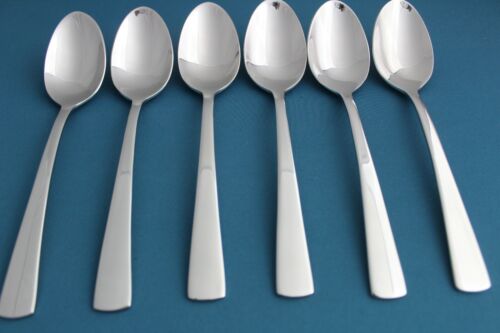 6 Place Oval Soup Spoons Villeroy & Boch CHANCELLOR Gloss Indonesia NEW 8"
