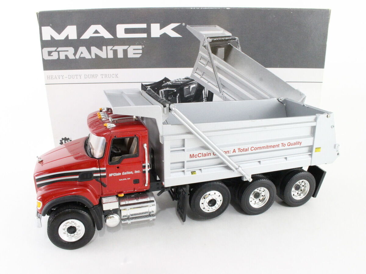 Mack Granite Heavy-duty Dump Truck Mcclain First Gear 1:34 Mack Granite Heavy-duty Dump Truck Mcclain First Gear 1:34